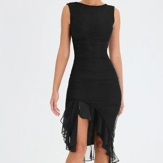 Charlotte Ruffle Midi Dress